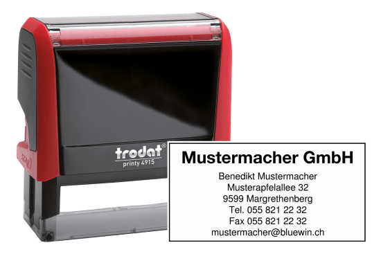 Textstempel rechteckig