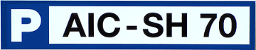 Individuelle Parkplatzbeschriftung P1 (1086)