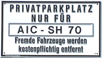 Individuelle Parkplatzbeschriftung P2 (1087)