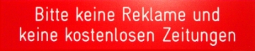 Schild für Briefkasten REK2 rot: 1131