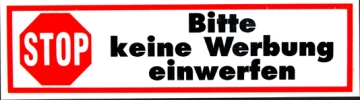 Schild für Briefkasten REK3-Stop: 1133