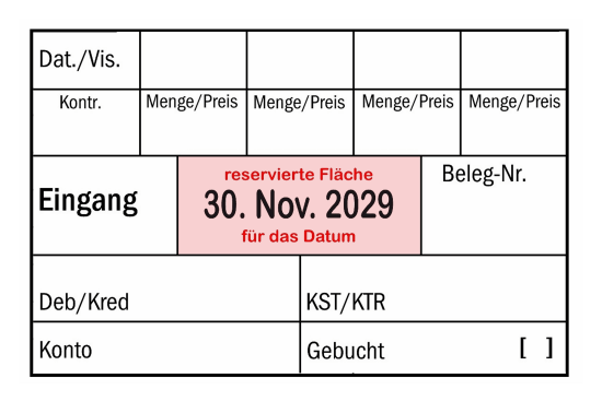 Kontierungsstempel mit Datum