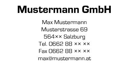 Adressstempel ohne Rahmen   – online gestalten und bestellen 